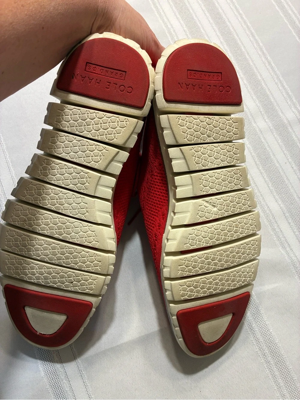 Cole Haan Men's Red Knit Oxford Lace-Up Shoes